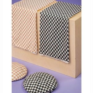 NWOT - Mercedes Morin Checkerboard Scarf (Beige)